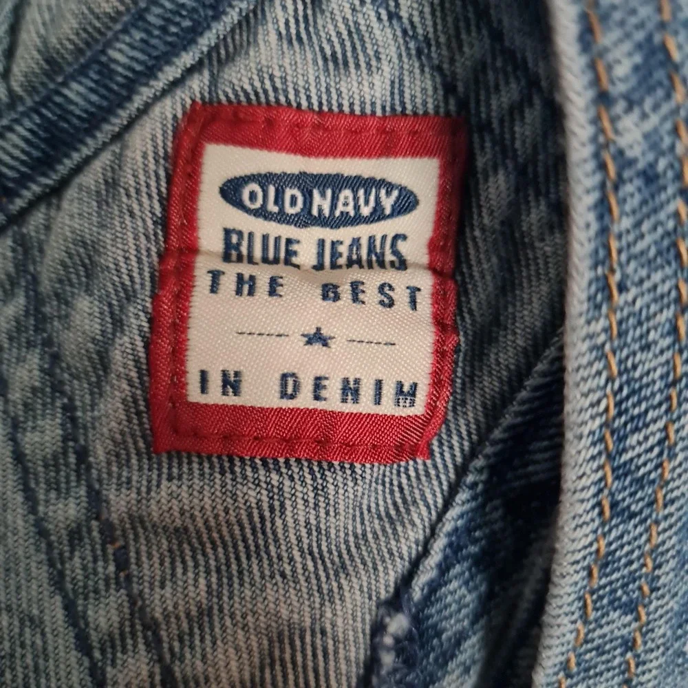 Vintage Old Navy Overalls Baby Boys 18-24M Blue Denim Bib Carpenter Snap Leg